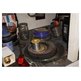 Contents of Cabinet - Primary Wire, Propane Torches, Clamps, Blades
