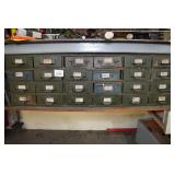 Organizer Drawers with Small Parts and Fasteners