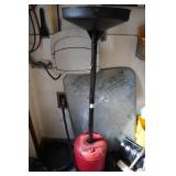 Adjustable Height Oil Drain Bucket with Metal Tray