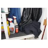 Contents of Cabinet - Riding Gear, Solder Irons, Lawn and Garden Chemicals