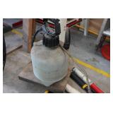 Loppers, Hedge Trimmer, and Sprayer with Small 4 Wheel Cart