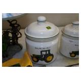 John Deere Items - Pillow Case, Canisters, Table Lamp