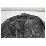 Harley Davidson Black Leather Jacket - Large Regular