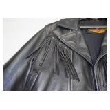 Harley Davidson Black Leather Jacket - Large Regular