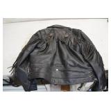 Harley Davidson Black Leather Jacket - Large Regular