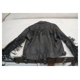 Harley Davidson Black Leather Jacket - Large