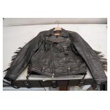 Harley Davidson Black Leather Jacket - Large Regular