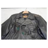 Harley Davidson Black Leather Jacket - Large Regular