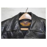 Harley Davidson Black Leather Jacket - Large Regular