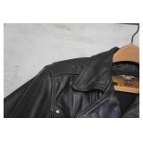 Harley Davidson Black Leather Jacket - Large Regular
