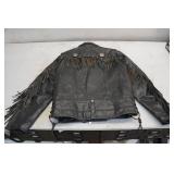 Harley Davidson Black Leather Jacket - Large Regular