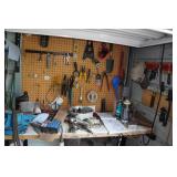 Assorted Tools - Channellock, Bench Vise, Vise Grips