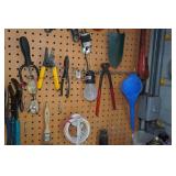 Assorted Tools - Channellock, Bench Vise, Vise Grips