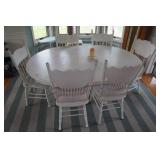 White Dining Table with Chairs