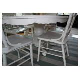 White Dining Table with Chairs