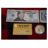 Donald Trump Collectibles - Medal, Rushmore, Motorcycle Picture