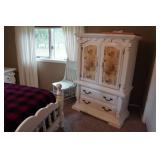 Bedroom Furniture Set - Armoire, Side Tables, Headboard, Dresser, Lamps