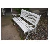 Cast Iron Frame Outdoor Bench