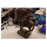 Vintage Horse and Cowboy Statue by Austin Productions