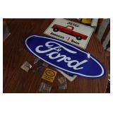Ford Sign, Large Sticker, and Pins