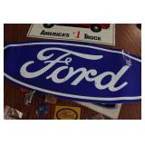 Ford Sign, Large Sticker, and Pins