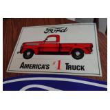 Ford Sign, Large Sticker, and Pins