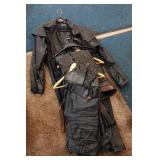 Leather Riding Gear - Pants, Gloves, Long Jacket