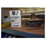 Shelf with Contents - Brake Calipers, Abrasive Discs, Small Parts