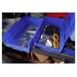 Shelf with Contents - Brake Calipers, Abrasive Discs, Small Parts