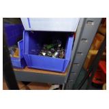 Shelf with Contents - Brake Calipers, Abrasive Discs, Small Parts