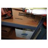 Shelf with Contents - Brake Calipers, Abrasive Discs, Small Parts