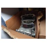 Shelf with Contents - Brake Calipers, Abrasive Discs, Small Parts