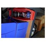 Shelf with Contents - Brake Calipers, Abrasive Discs, Small Parts