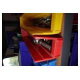 Shelf with Contents - Brake Calipers, Abrasive Discs, Small Parts