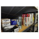 Shelf with Contents - Automotive Lights, Caps, Hitches