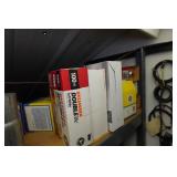 Shelf with Contents - Automotive Lights, Caps, Hitches