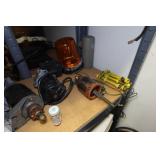 Shelf with Contents - Automotive Lights, Caps, Hitches