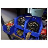 Shelf with Contents - Chain, Small Parts, Ditributors, Spark Plugs