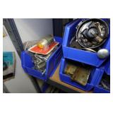 Shelf with Contents - Chain, Small Parts, Ditributors, Spark Plugs