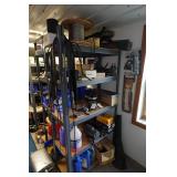 Shelf with Contents - Wire, Fuel Pumps, Small Parts, Brake Rotors