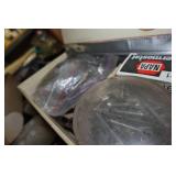 Shelf with Contents - Wire, Fuel Pumps, Small Parts, Brake Rotors