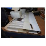 Shelf with Contents - Wire, Fuel Pumps, Small Parts, Brake Rotors