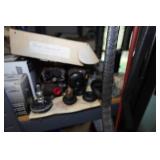 Shelf with Contents - Wire, Fuel Pumps, Small Parts, Brake Rotors