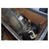 Shelf with Contents - Wire, Fuel Pumps, Small Parts, Brake Rotors