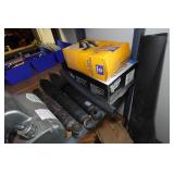 Shelf with Contents - Wire, Fuel Pumps, Small Parts, Brake Rotors