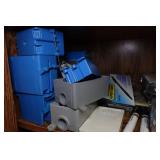 Contents of Cabinet - Switches, Harris Torches, 3M Buffing Pads