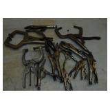 Assorted Vise Grips and Clamps