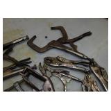 Assorted Vise Grips and Clamps