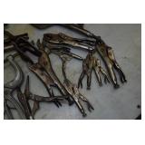 Assorted Vise Grips and Clamps