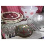 Vintage plates, servingware and bak...